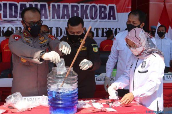 Dari Tiga Wilayah Ini Polda Kalteng Sita 1,3 Kg Sabu dan 11 Tersangka