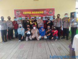 Polres Katingan Bersama PWI Gelar Coffee Morning dan Lomba Mancing