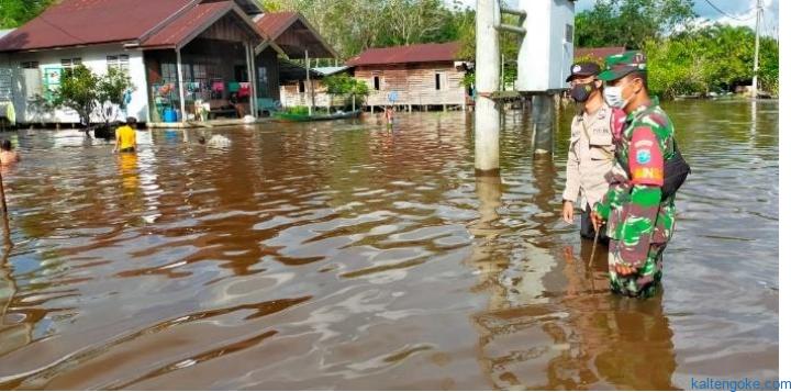Banjir Meluas, Enam Desa di Kecamatan Banama Tingang Terendam