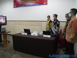Kakanwil Kemenkumham Kalteng Hadiri Pelantikan Kakanwil Banten Secara Virtual