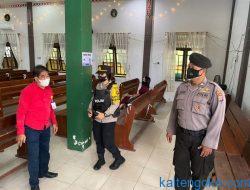 Kapolsek Sebangau Cek Pengamanan Gereja Jelang Natal