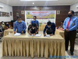 Lima Kepala Desa Tanda Tangani MoU dengan Kejari Bartim