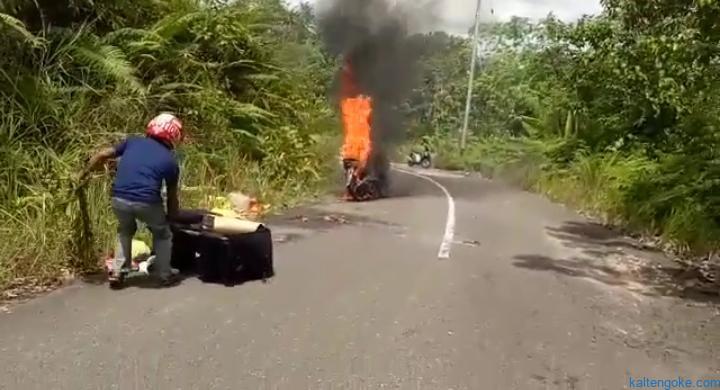 motor terbakar