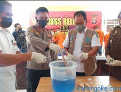 Satu Bulan, Polres Kapuas Musnahkan 42,66 Gram Sabu dan Amankan 9 Tersangka