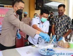 Polresta Palangka Raya Musnahkan Barbuk Sabu 98 Gram