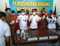 BNNP Kalteng Musnahkan 1.150 Gram Barbuk Sabu