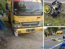 Gagal Nyalip, Pemotor Tewas Disambar Truk