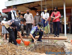 Bupati Gumas Letakan Batu Pertama Pembangunan Ruko Majelis Resort GKE Kurun