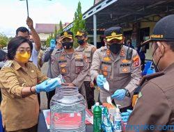 Wabup Ikut Musnahkan Barang Bukti Hasil Tangkapan Polres Gumas