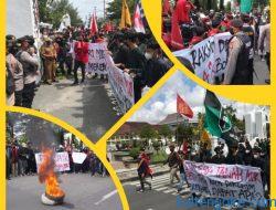 Mahasiswa Bakar Ban di Depan Kantor DPRD Kalteng, Minta Turunkan Harga Bapok
