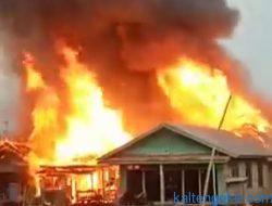 14 Rumah di Kecamatan Bataguh Hangus Terbakar