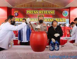 Dua Bulan, Polda Kalteng Sita 7,1 Kg Sabu