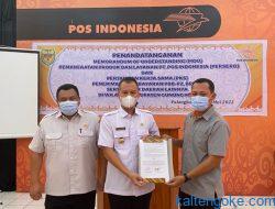 Pemda Gunung Mas Teken MoU dengan Pos Indonesia