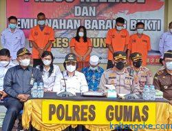 Wabup Hadiri Pemusnahan Barang Bukti Narkoba di Gumas