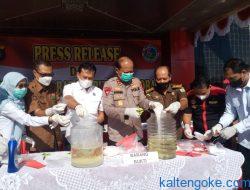 Polda Kalteng Musnahkan 4 Kg Sabu Hasil Tangkapan 2 Bulan