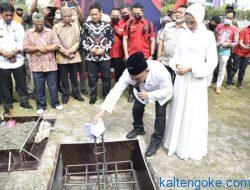 Bundaran Besar Palangkaraya Direnovasi, Gubernur Letakan Batu Pertama