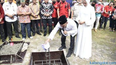Bundaran Besar Palangkaraya Direnovasi, Gubernur Letakan Batu Pertama