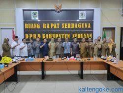 Ketua DPRD Seruyan Pimpin Rapat Pembahasan Raperda Retribusi PBG