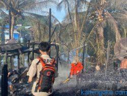 Kebakaran Hebat di Mangkahui, Puluhan Rumah Rata dengan Tanah