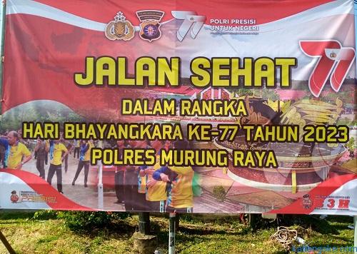 Bupati Ikuti Jalan Sehat HUT ke-77 Bhayangkara