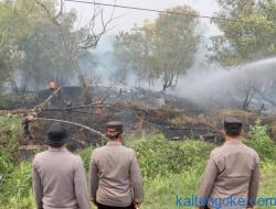 Kapolda Kalteng Tinjau Kebakaran Lahan di Pulang Pisau