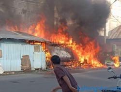 BBM Tumpah, Kios Terbakar, Satu Warga Alami Luka