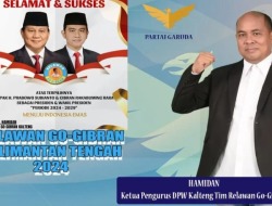 Go-Gibran Kalteng Ucapkan Selamat kepada Prabowo – Gibran