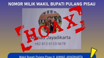 Nomor WhatsApp Atas Nama Wakil Bupati Pulpis Beredar, Kominfo Tegaskan Itu Hoaks!