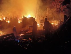 Kebakaran Hebat di Tumbang Manggu, 15 Kios dan Kendaraan Ludes Terbakar