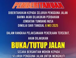 Perbaikan Jembatan Tumbang Nusa, Berlaku Sistem Buka Tutup Mulai 6 Mei hingga November