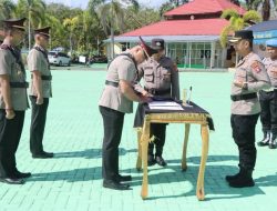 Polres Pulpis Gelar Sertijab Kapolsek Kahayan Tengah dan Penyerahan Jabatan Kasi Hukum