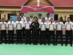 Bongkar Kasus Besar hingga Sebar Konten Positif, Personel Polres Pulpis Terima Penghargaan dari Kapolres