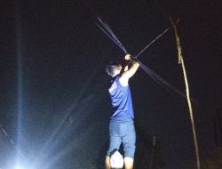 Kabel Listrik Menjuntai di Jalan Perintis, Tim Rescue dan Dishub Palangka Raya Lakukan Penanganan Sementara