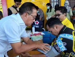 Bupati Pulpis Hadiri HUT ke-22 Desa Sidodadi, Ajak Warga Cek Kesehatan dan Donor Darah