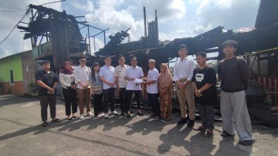 HIPMI Lamandau Salurkan Bantuan untuk Korban Kebakaran di Nanga Bulik