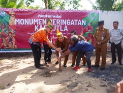 Wabup Pulpis Letakkan Pondasi Pertama Monumen Karhutla di Kahayan Hilir