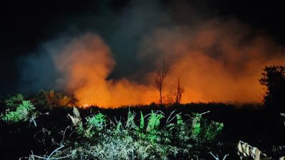 Kebakaran Lahan di Belakang Aqui Sampit Diduga Sengaja Dibakar