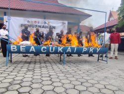 Bea Cukai Musnahkan Ratusan Ribu Rokok dan Miras Ilegal di Palangka Raya