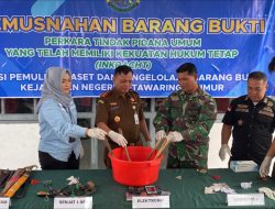 245 Perkara Inkrah 2025, Kejari Kotim Musnahkan Ratusan Barang Bukti