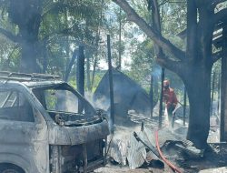 Siang Mencekam di Pundu! Pikap dan Warung Sayur Hangus Dilalap Api