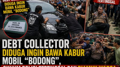Debt Collector Diduga Ingin Bawa Kabur Mobil “Bodong”, Oknum Polisi Tertinggal dan Diamuk Warga