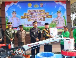 Bupati Katingan dan Kapolres Serahkan Bantuan Alsintan