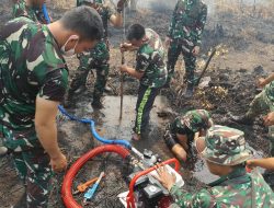 Api Mengintai Lahan Gambut Kalteng, TNI Pasang 40 Sumur Bor sebagai Benteng Air