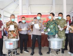 Polres Lamandau Musnahkan 7,2 Kilogram Sabu dan 69 Butir Pil Inex